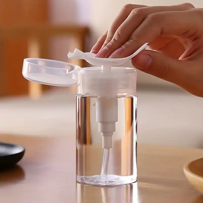 Travelfriendly Push Down Dispenser Bottle For Nail Polish Makeup Removal