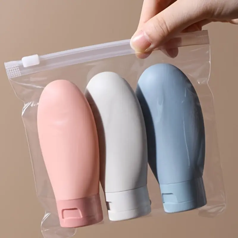 3pack Leakproof Refillable Silicone Travel Bottles For Shampoo And Toiletries