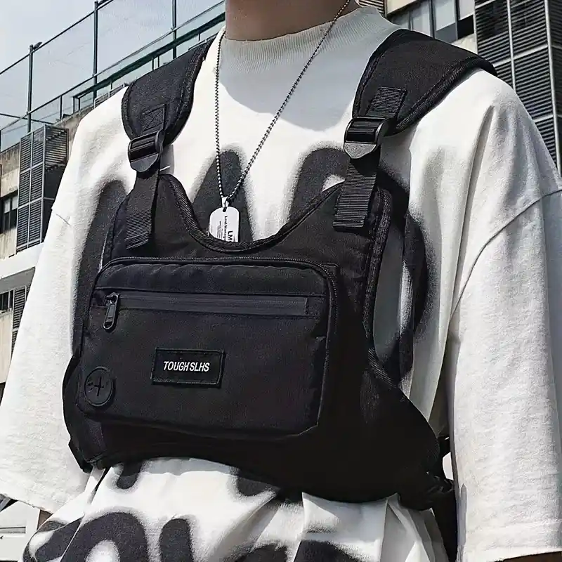 Unisex Hip Hop Streetwear Large Capacity Rig Chest Waist Bag