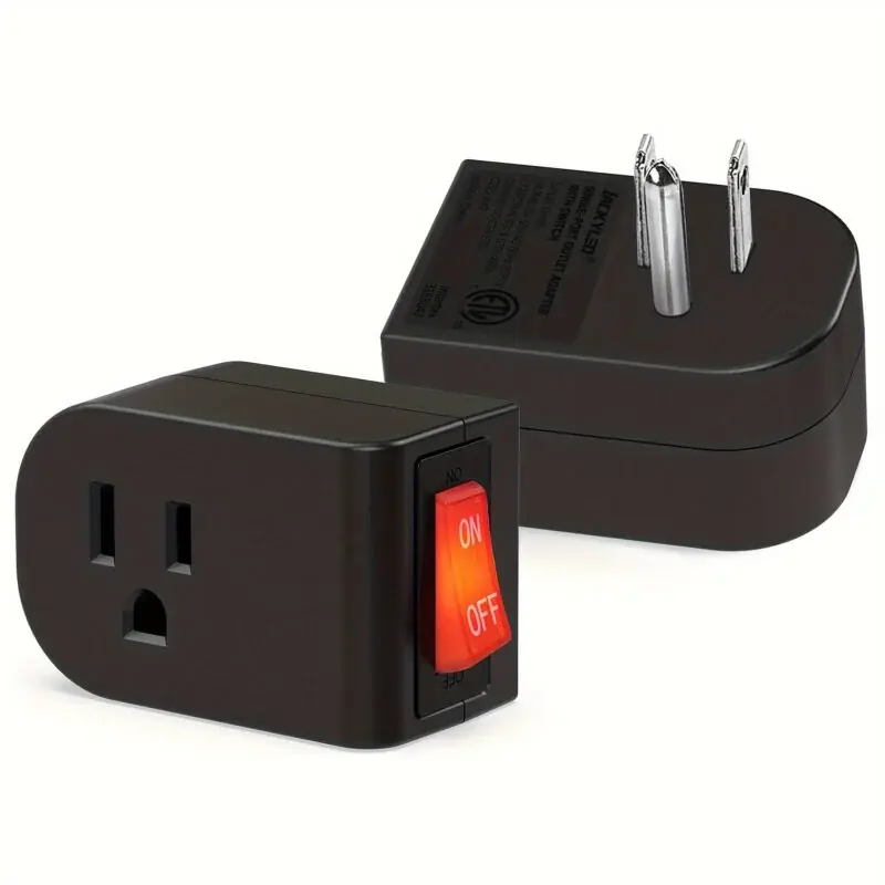Etl Listed Grounded Outlet Adapter With Onoff Switch 3 Prong Power Plug