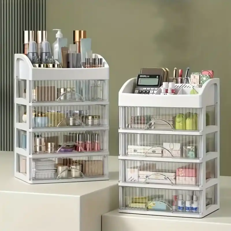 Large Makeup Organizer With Drawers Vanity Dresser Bathroom Storage Solution