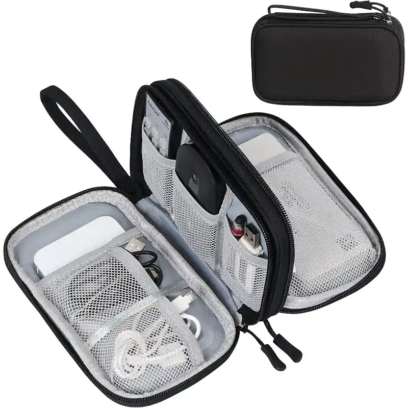 Waterproof Doublelayer Electronics Travel Organizer Bag Portable Durable