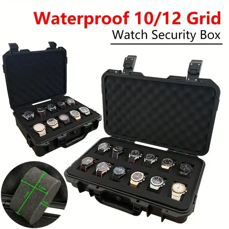 Waterproof 1012 Grid Watch Box Antique Collection Moistureproof Storage