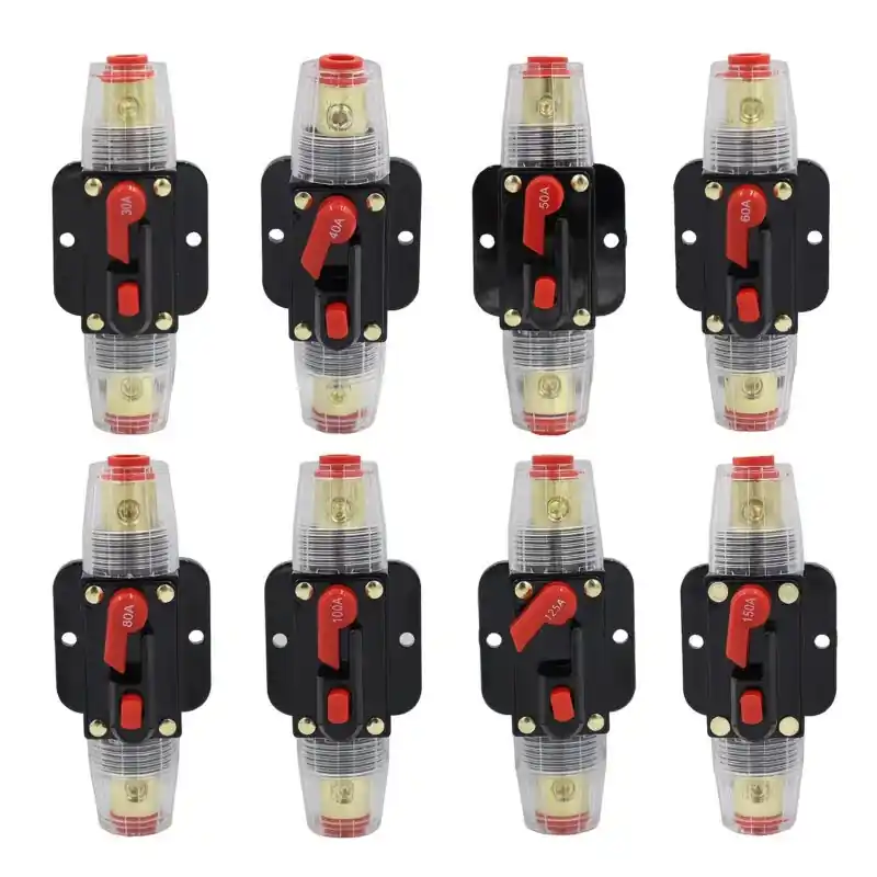 Highcurrent Car Audio Inline Circuit Breaker 30150a Fuse Holder 12v24v