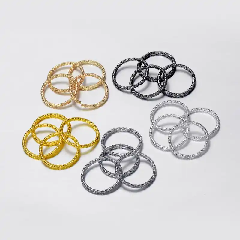 Assorted Round Twisted Open Jump Rings For Diy Jewelry Making
