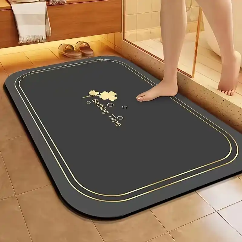 Hypoallergenic Quickdry Diatomaceous Bath Mat Nonslip Soft Comfort Decor