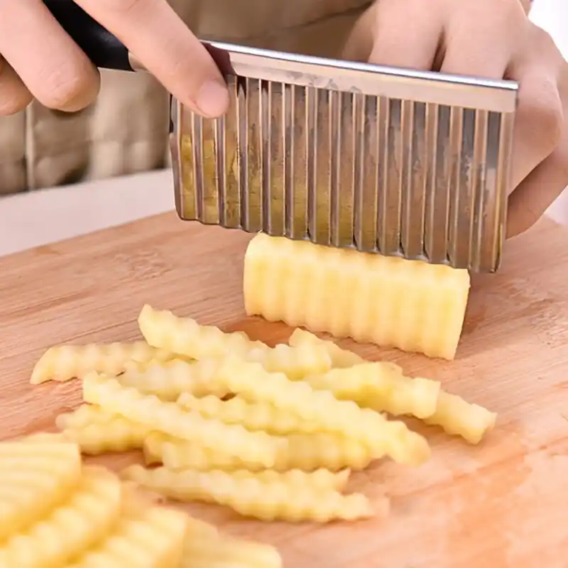 Stainless Steel Wavy Edged Vegetable Slicer Peeler 1pc6pcs Set