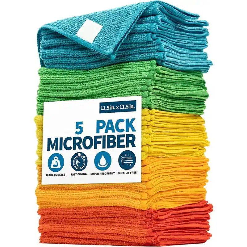 Microfiber Cleaning Cloths Reusable Lintfree Towels For Home Kitchen