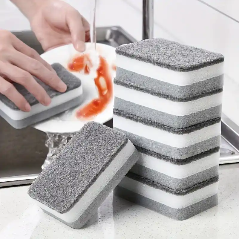 612piece Heavyduty Doublesided Cleaning Sponge Kit For Commercial Use