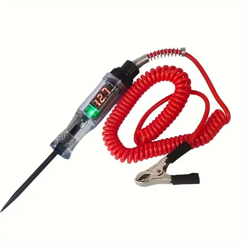 Digital Car Circuit Tester Pen Dc Voltage Long Probe With Light