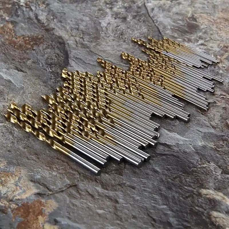 50100pcs Titanium Coated Hss Drill Bit Set High Speed Steel