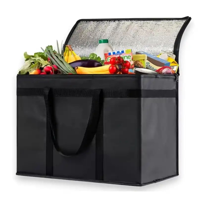 Large Insulated Reusable Grocery Tote Soft Cooler Hot Cold