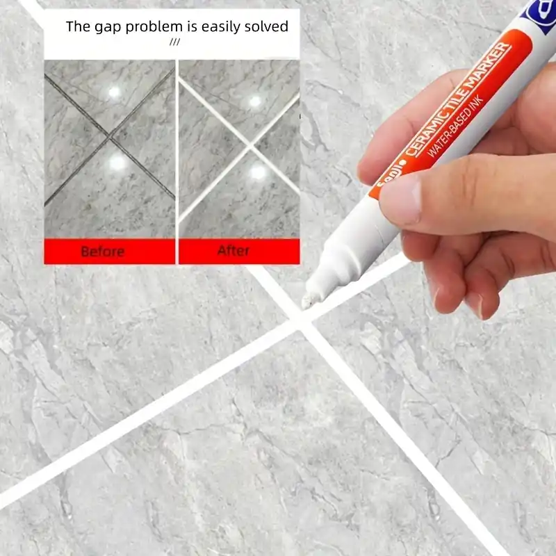 Waterproof Tile Grout Marker Pen Durable Easy Repair For Bathroom Kitchen
