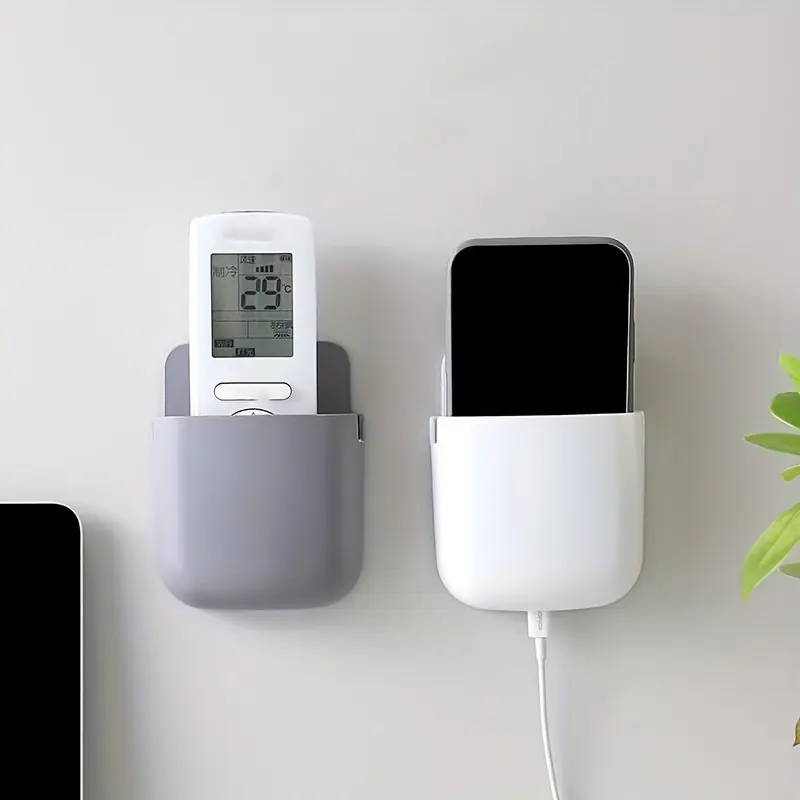 Universal Remote Control Holder Wall Mount Media Storage Box Adhesive Included