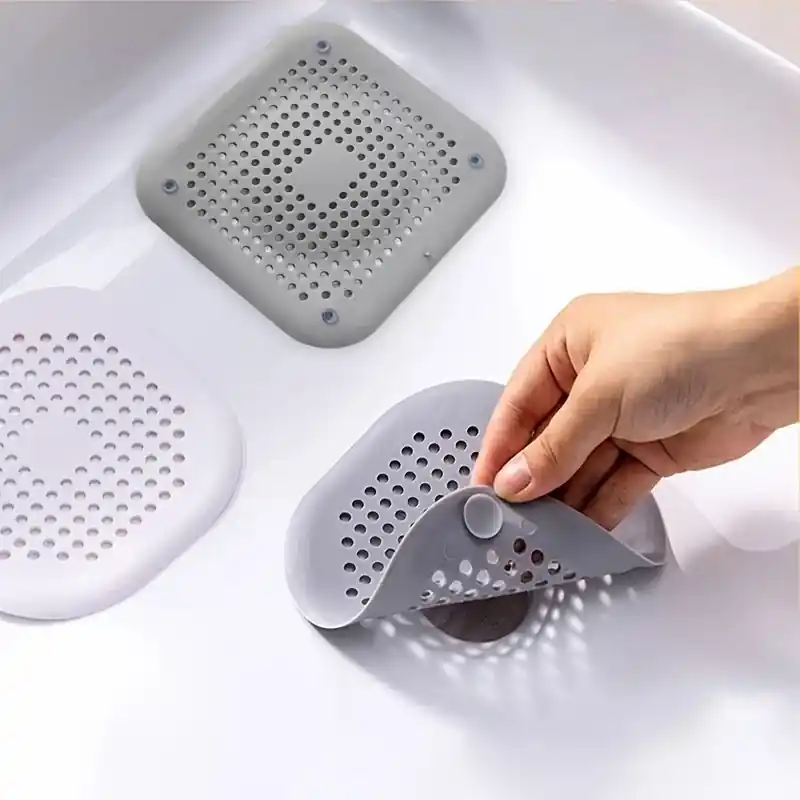 Anticlog Hair Filter Set Silicone Sink Bathtub Drain Plug