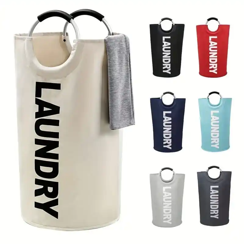 Waterproof Collapsible Laundry Basket With Padded Handles Easy Storage Hamper