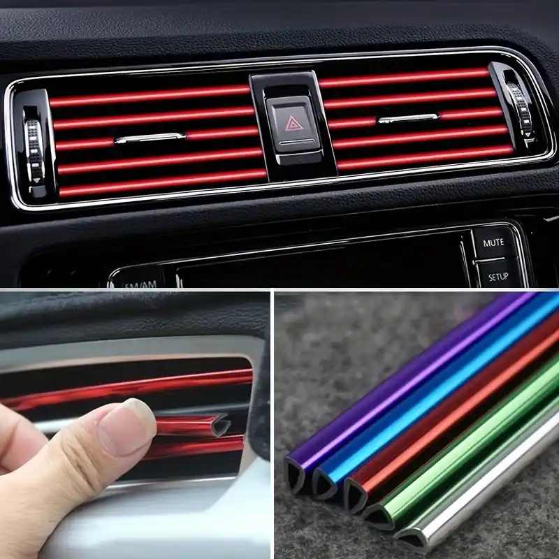 10pcs 787 Car Air Conditioner Decorative Trim Strips Door Protectors