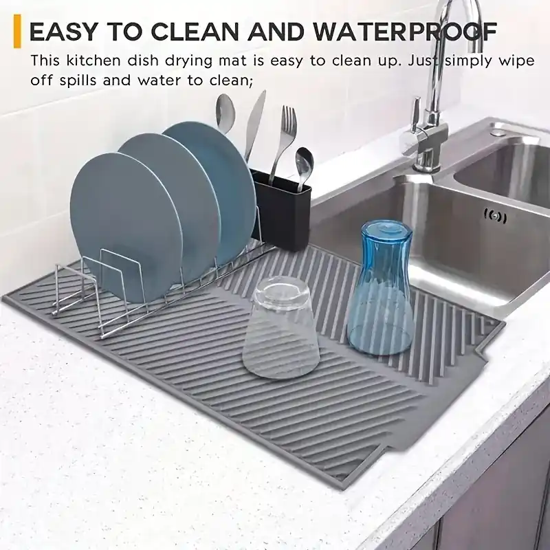 Silicone Folding Draining Mat Large Heat Resistant Dishwasher Safe Trivet