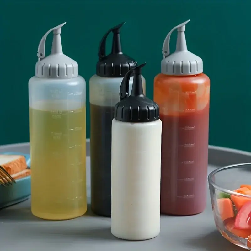 15pcs Squeeze Oil Sauce Dispenser Bottles Kitchen Essentials Set