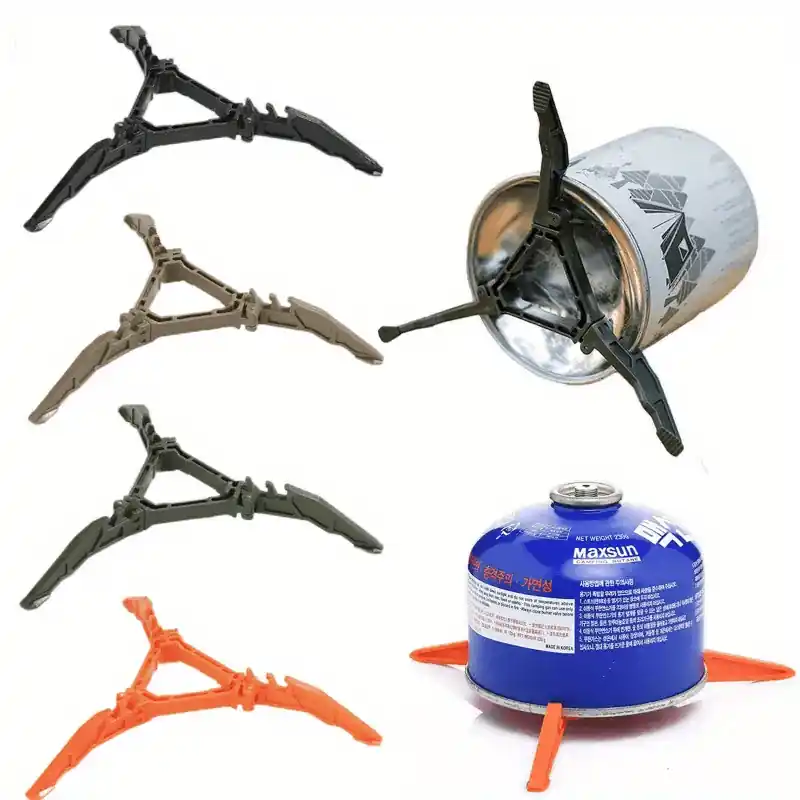 Portable Foldable Gas Tank Bracket Stable Canister Stand For Outdoor Cooking