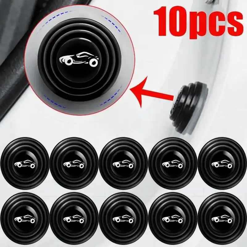 Quietclosure 10pack Durable Silicone Car Door Protectors Noise Reduction Shock Prevention