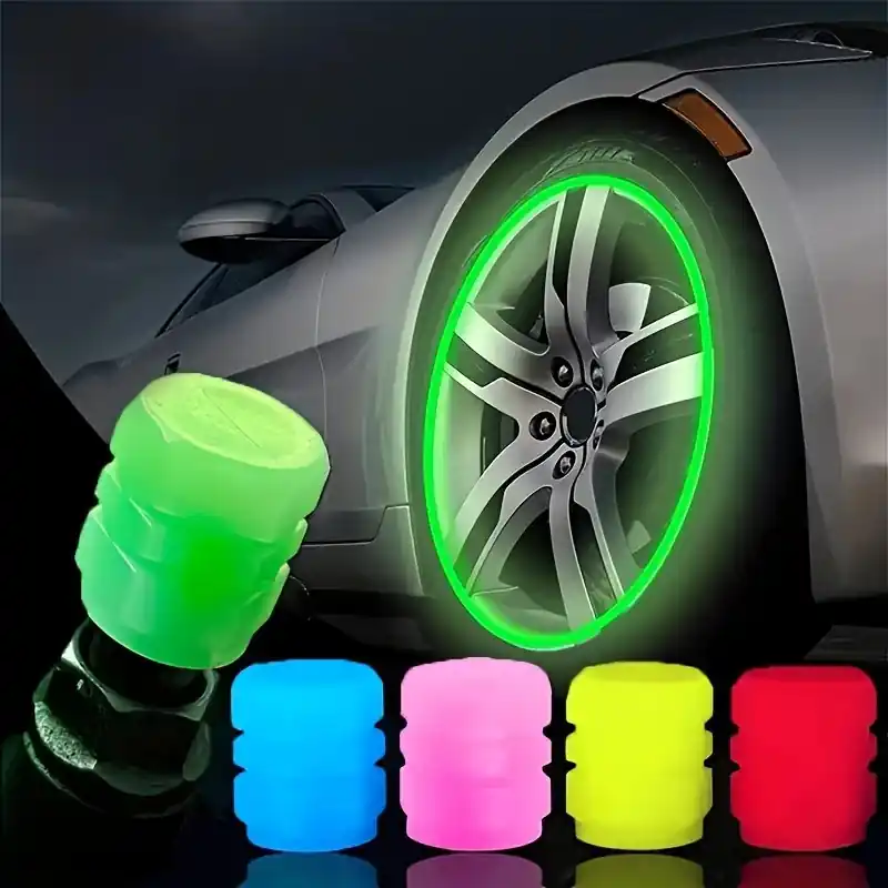 Universal Fluorescent Luminous Valve Stem Caps 4812pcs Car Set