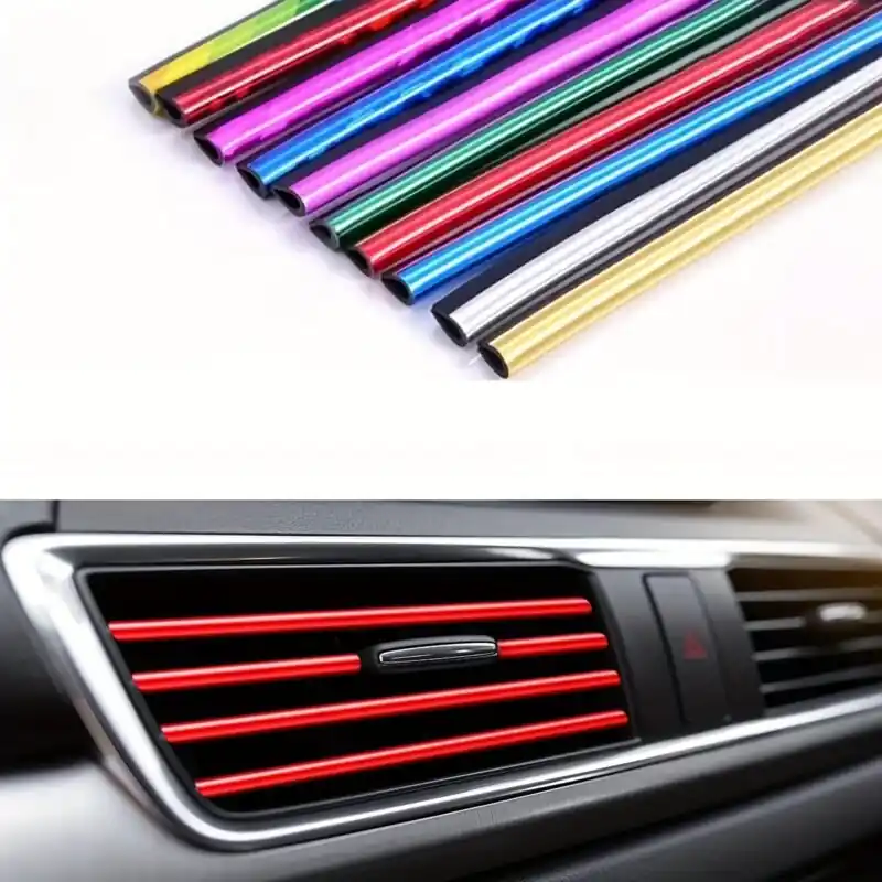 20pcs Universal Bendable Air Vent Decor Strips Stylish Waterproof Car Upgrade