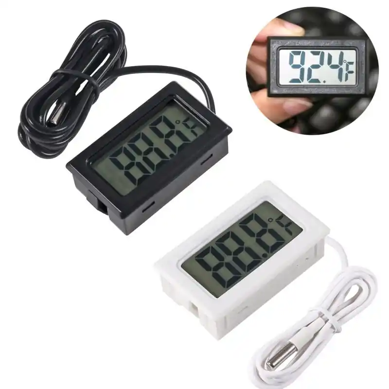 Precision Lcd Thermometer With Probe Fridges Aquariums Ovens Battery Powered