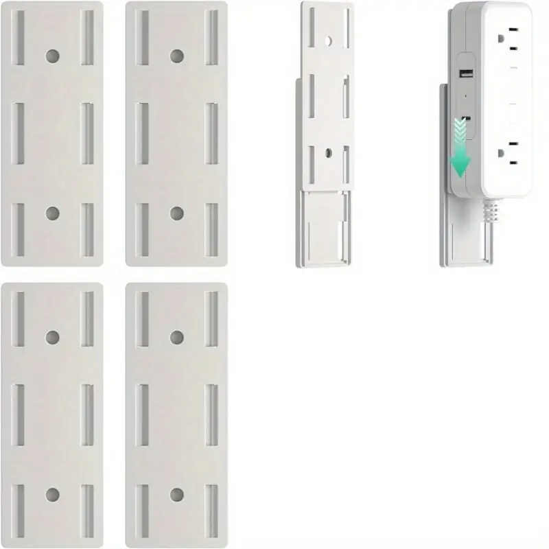 4pcs Selfadhesive Socket Holder Cable Management Kit For Home Office