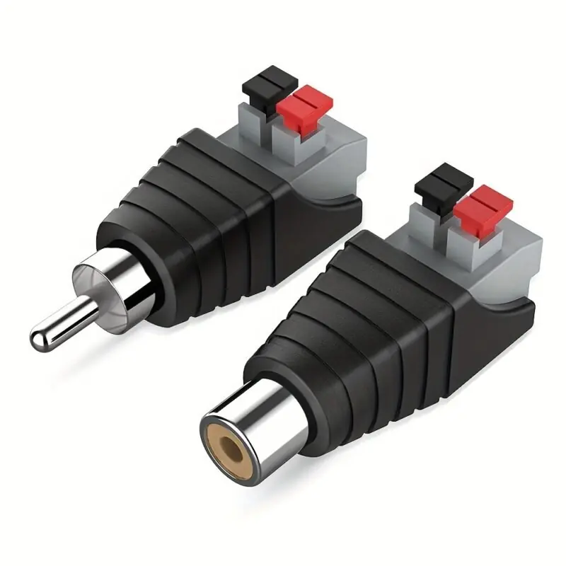 Rca Speaker Wire To Audio Male Jack Cable Adapter