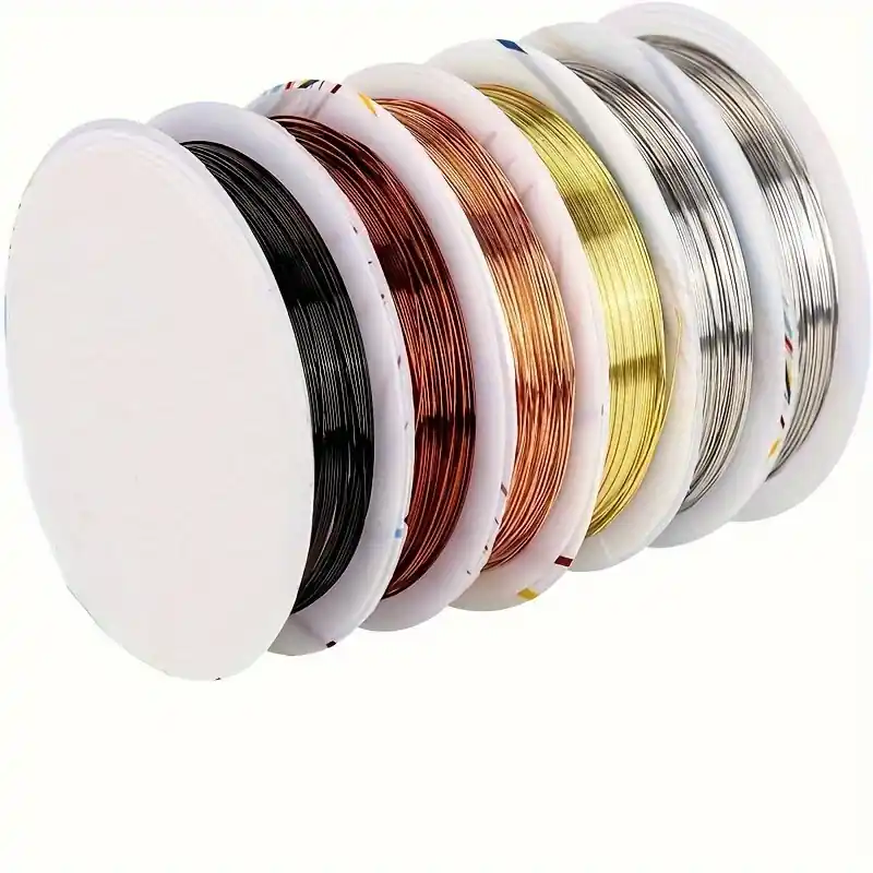 6 Rolls Tarnishresistant 26 Gauge Bare Copper Wire For Jewelry Crafting