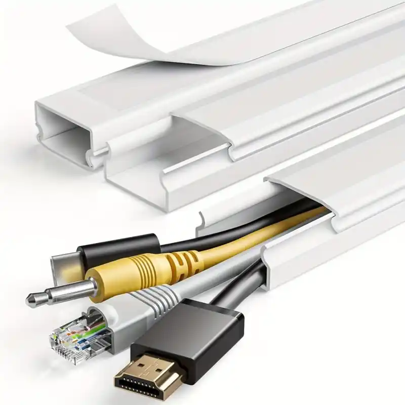 3pcs 47in Cable Management Kit Sleek Cord Hider For Home Office