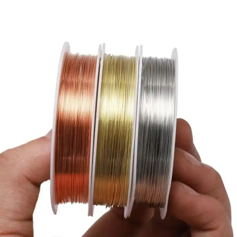 Versatile Golden Copper Wire Roll For Diy Jewelry Crafting Various Sizes