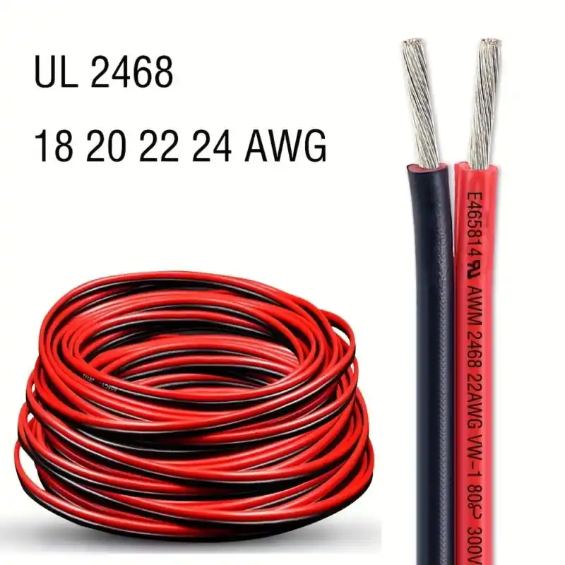 Ul 2468 Pvc Electrical Wire 1824 Awg 50ft 2 Conductor