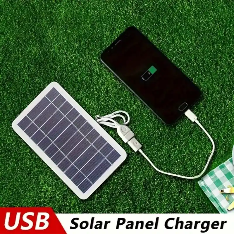 Solar Portable Waterproof Usb Charger For Outdoor Travel Camping