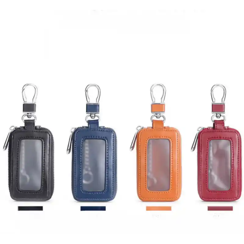 Universal Car Key Fob Case 4 Colors Burgundy Black Blue Brown
