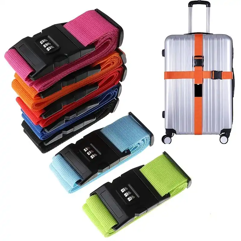 Durable Nylon Travel Luggage Belt With Secure Lock Packing Strap