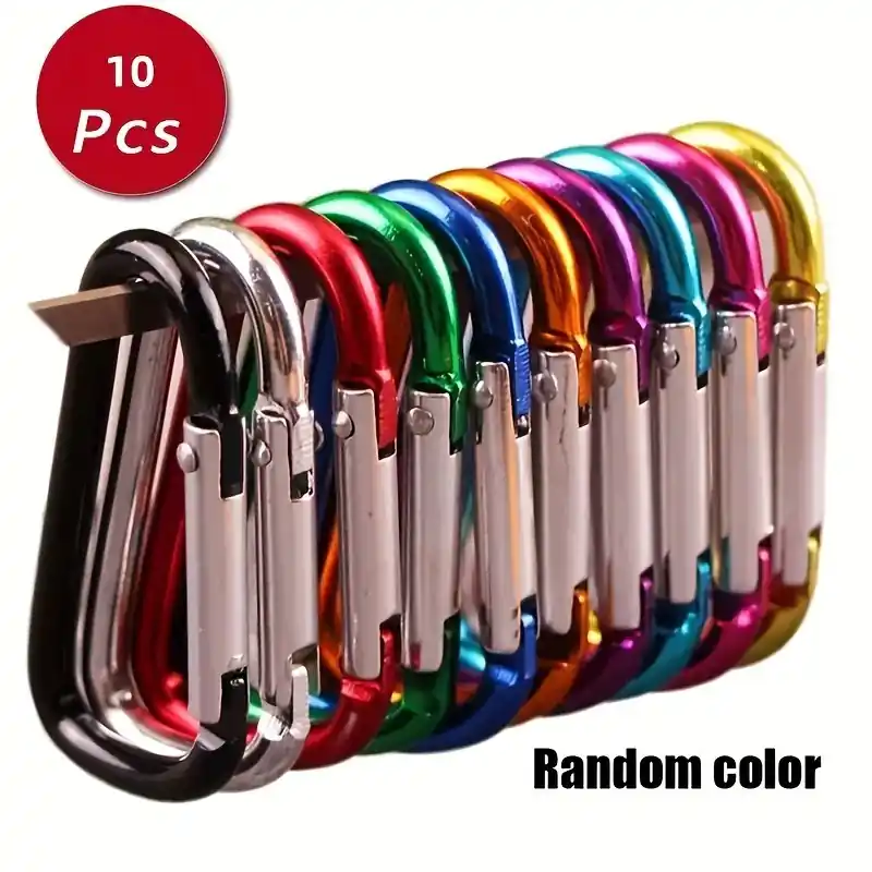 Durable Aluminum Carabiner Keychains Dring Buckle Clips For Camping Edc