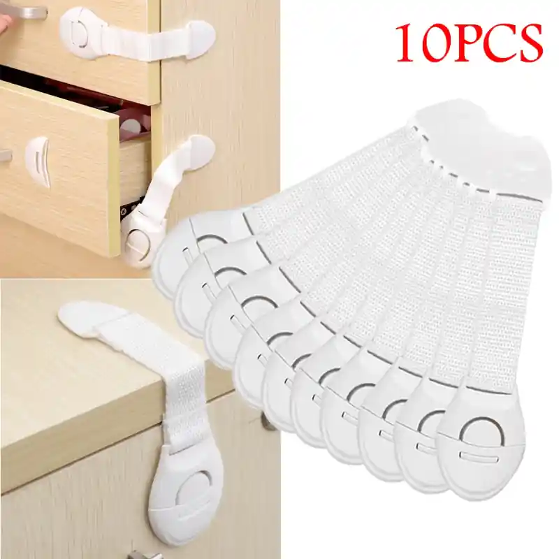 10pcs Baby Safety Cabinet Locks Easy Install Nontoxic Home Protection