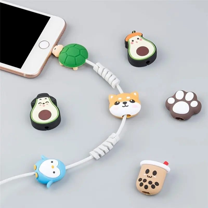 Cartoon Usb Cable Protector Durable Fun Soft Cover For All Cables
