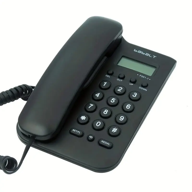Compact Corded Phone With Caller Id Lcd Display Homeoffice Use