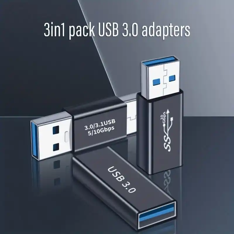 3pack Usb 30 Adapter Kit Male Female Connectors Highspeed