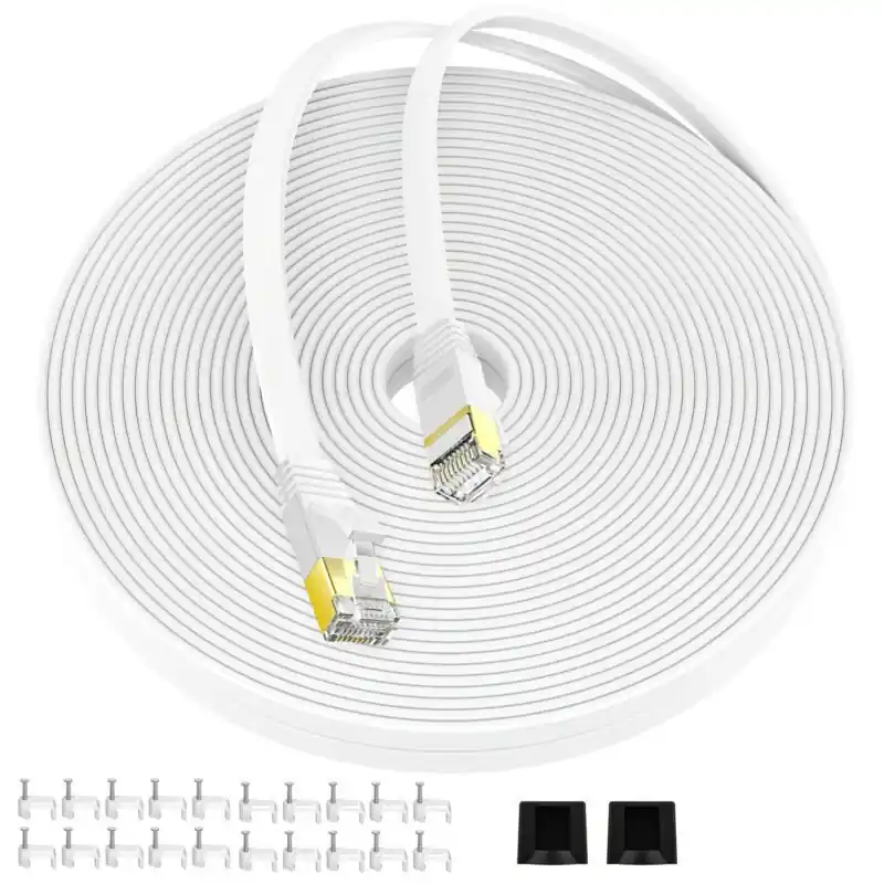 Ultrafast Shielded Cat6 Ethernet Flat Cable Ideal For Home Network