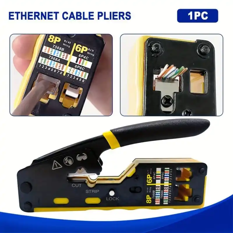 Eztype Rj45 Network Crimper 3in1 Tool For Cat8765e