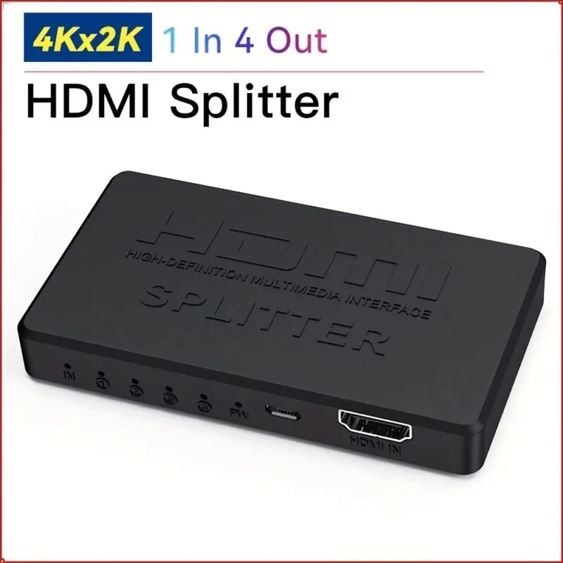 4k Ultra Hd Hdmi Splitter 1 In 4 Out Usb Powered