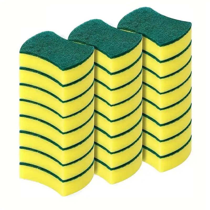 24pack Antiscratch Kitchen Sponge Set Dish Towels Scouring Pads