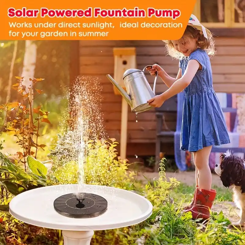 Ecofriendly 15w Solar Fountain Pump With 6 Nozzles For Ponds