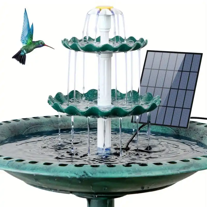 3tier Solar Bird Bath Fountain 35w Pump For Gardens Pools