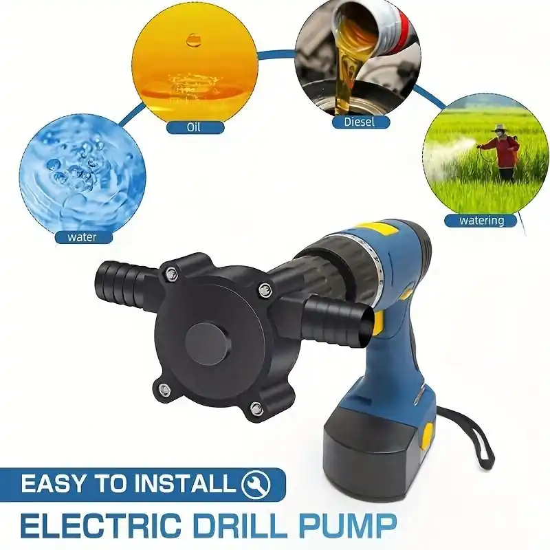 Portable Selfpriming Electric Drill Water Pump 34 Hose Compatible
