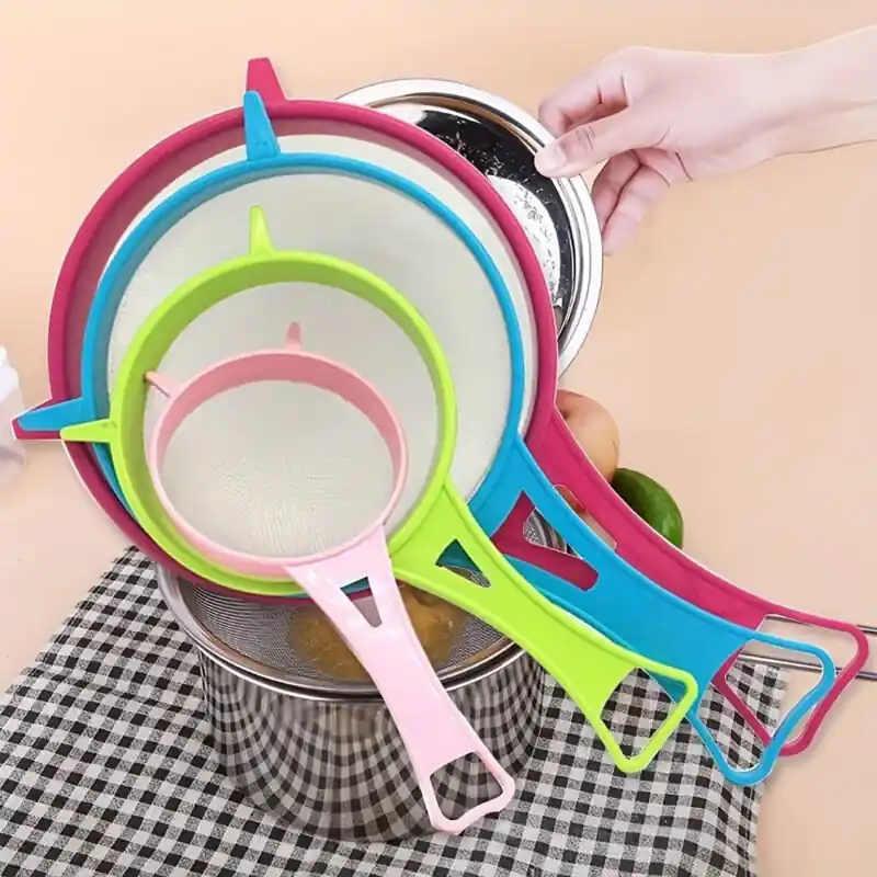 Durable 4piece Plastic Mesh Strainer Set Fine Filter For Kitchen